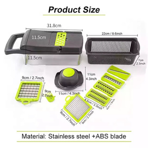 Accessoires de maison et de cuisine très vendus OEM <span class=keywords><strong>Mandoline</strong></span> 15 en 1 multifonctionnelle coupe-oignons coupe-légumes et aliments - Product Image 5