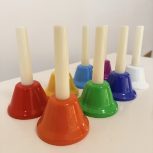 Campanas <span class=keywords><strong>de</strong></span> <span class=keywords><strong>Mano</strong></span> <span class=keywords><strong>de</strong></span> Plástico <span class=keywords><strong>de</strong></span> 8 Notas, Coloridas, Arcoíris, 11 CM, <span class=keywords><strong>Instrumento</strong></span> <span class=keywords><strong>Musical</strong></span>, Venta al Por Mayor - Product Image 5