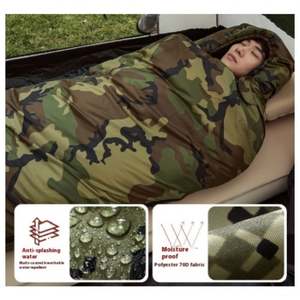 Saco de Dormir Tipo Sobre, Impermeable, de Poliéster, con 3 Capas, Camuflaje, para Camping, 3 Estaciones, Transpirable - Product Image 5