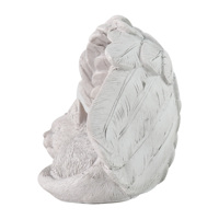 Statue commémorative en résine pour chat, chaton endormi peint à la main avec ailes d'ange, figurine de jardin pour commémorer la perte de votre chat, cadeau de sympathie