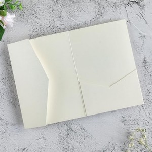 Hochzeitseinladungskarten-Set mit Taschenfaltkarte und RSVP-Karte, Dreifach Gefaltete Blumenmuster-Einladungen, Individuell Bedruckt, Großhandel für Schreibwaren - Product Image 6
