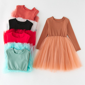 2023 <span class=keywords><strong>autunno</strong></span> e inverno manica lunga in morbido cotone Baby Girl Dress pizzo Tutu Toddler Girls Dresses - Product Image 2