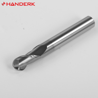 Fresa de punta de bola de carburo sólido de flauta HRC45 2/4 de alta precisión HANDERK con revestimiento AlTIN para herramientas CNC