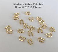 GP U Pick Cable dedal real 1/20 14K relleno de oro Protector de alambre Protector de cable Guardian Protector Gold Fill cadenas de joyería permanentes
