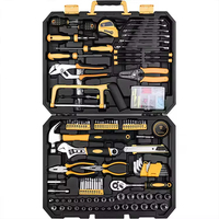 Kit d'outils de réparation domestique artisanal, 198 pièces, en acier au carbone, avec clés et tournevis, personnalisable, en coffret rigide, directement de l'usine
