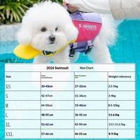Gilet de flottaison pour chien à haute flottabilité, style décontracté, avec boucle de remorquage et lettres imprimées – Idéal pour la natation en extérieur et les jeux à la plage en toutes saisons