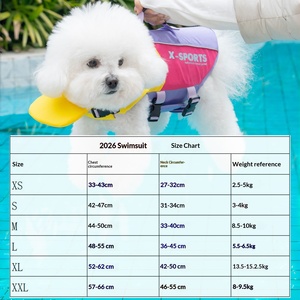 Chaleco Salvavidas para Perros <span class=keywords><strong>de</strong></span> Alta Flotabilidad con Hebilla <span class=keywords><strong>de</strong></span> Remolque y Letras Impresas, Flotador para Perros - Para Todas las Estaciones, Natación al Aire Libre y Juegos en la Playa - Product Image 4