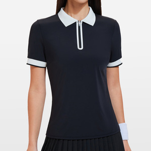 เสื้อโปโลแขนสั้นสำหรับเล่นเทนนิสและกอล์ฟ, ระบายอากาศได้ดีสไตล์ลำลองเสื้อยืดฟิตเนสเข้ารูปสำหรับผู้หญิง - Product Image 6