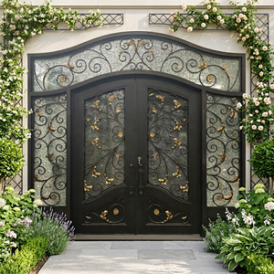 <span class=keywords><strong>Porte</strong></span> <span class=keywords><strong>d</strong></span>'<span class=keywords><strong>entrée</strong></span> en acier forgé de qualité supérieure pour villa - Product Image 4