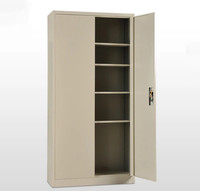 Armoire de rangement métallique moderne à 2 portes pour documents, idéale pour la maison, le bureau ou l'école, avec quatre étagères réglables – Vente chaude directe usine Chine