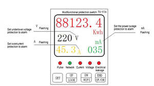 Высококачественный двухфазный умный счетчик электроэнергии с беспроводным управлением через приложение Tuya, комбинированной защитой от перенапряжения и отключения по току - Product Image 4
