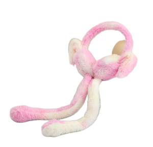 Cappello da festa in peluche a forma di coniglio dalle orecchie lunghe, all'ingrosso dalla fabbrica, con luci LED e magnete airbag, divertente cappello animale per il rientro a scuola - Product Image 3