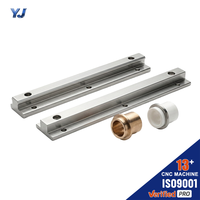 Rails de guidage en aluminium usinés CNC 5 axes de précision avec bagues en bronze pour usinage, tolérance de 0,005 mm pour plaquettes de semi-conducteurs