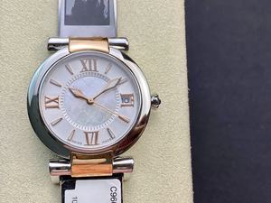 Reloj de Pulsera para Mujer, Compacto y Lujoso, de Acero Inoxidable de Alta Calidad, Resistente al Agua, con Calendario, Números Romanos y Manecillas en Forma de Hoja de Sauce, Marca Chopares - Product Image 1