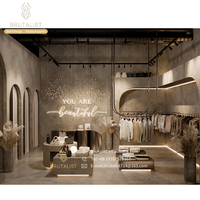 À la mode doré Boutique meubles présentoir en bois verre magasin utiliser élégant centre commercial vêtements support vêtements affichage
