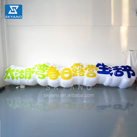 Panneau d'affichage gonflable texte gonflable lettre de mot 3D pour la publicité avec des lumières LED