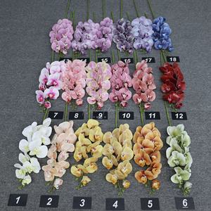 Orquídeas artificiales de tacto Real, orquídeas de color púrpura, A-164, venta al por mayor - Product Image 4