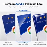 Autocollant NFC en acrylique en néerlandais prêt à être expédié, 10 cm, étiquette Google Review, plaque NFC Premium pour avis