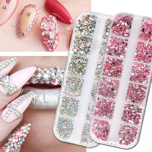 Cristaux de verre pour Nail Art 3D, accessoire de manucure, breloques, <span class=keywords><strong>strass</strong></span>, à pression, nouvelle mode, 10 pièces - Product Image 6