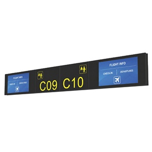 Écran d'affichage numérique LED à haute luminosité, sur mesure, pour affichage des informations de vol à l'aéroport, montage mural, cadre en aluminium - Product Image 1