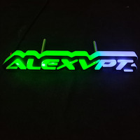 Emblème LED pour calandre automobile, lumière RGB fluide, étanche IPX7, contrôle par application Bluetooth, logo personnalisé