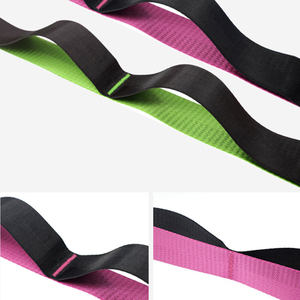 Sangle de yoga portable complète en nylon avec boucles pour étirements corporels - Product Image 5