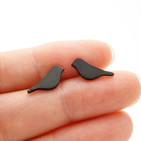 Acier inoxydable Petit Oiseau Boucles D'oreilles Femmes Bijoux Mignon Animal Boucles D'oreilles Enfant Enfants Accessoires Prévention Des Allergies