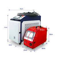 Machine de soudage laser à fibre portative 1500W 4 en 1 refroidie par eau pour la réparation de tubes en acier inoxydable et de conduits CVC
