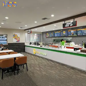 Restaurante Bar Para Venda Melhor Qualidade Acrílico Mármore Fast Food Bar Counter