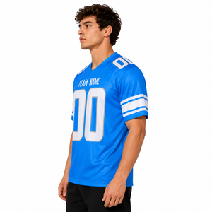 Camiseta de Fútbol Americano Económica, Estampada, de Manga Corta, Personalizada, Transpirable, Cómoda, de Verano, Talla Grande, 100% Poliéster - Product Image 2