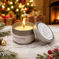 Bougie d'aromathérapie en cire de soja dans un pot cylindrique en fer blanc, diffuseur d'huiles essentielles semi-mécanique fait main pour la maison ou comme cadeau