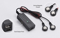 Chargeur de batterie Li-ion magnétique Type C 3,7 V 2000 mA à charge rapide avec double port USB pour cellules 26800 et protection contre l'inversion de polarité