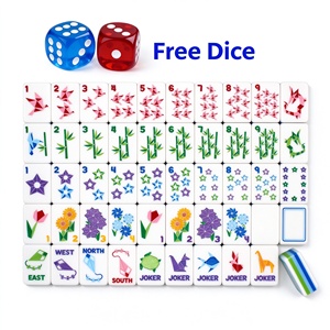 Tuiles de Mahjong Américaines de Luxe en Acrylique Gravées, Série Origami, Motif Personnalisé, Cadeaux Modernes pour Adultes, Loisirs, Vacances, Voyage - Product Image 2