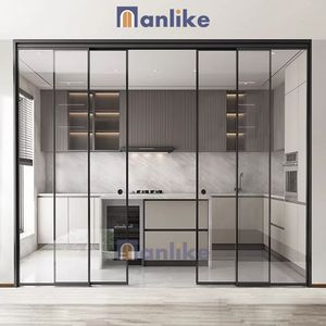 Sistema de Puertas Corredizas Ocultas de Vidrio para <span class=keywords><strong>Armario</strong></span>, Impermeable, de Aluminio, para División de Espacios en Terraz, Automático, de Anlike - Product Image 4