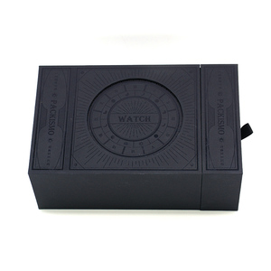 Seismo-caja de cartón para reloj, LOGO negro mate personalizado abierto para pop-up automático, regalo de lujo, embalaje de papel - Product Image 4