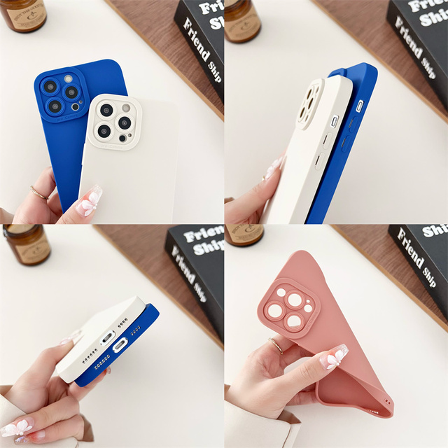 New Design Luxury Matte Silicone TPU Phone Case for IPhone 16 Pro Max Plus Soft Silicone Customized Mobile Phone Cover