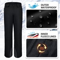 Pantalon de ski pour homme Pioneer Camp, pantalon de ski imperméable doublé, pantalon de randonnée, pantalon de neige, pantalon d'hiver coupe-vent pour activités de plein air