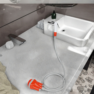 Pulvérisateur de bidet portable à piles, pompe à eau multi-embouts en plastique ABS pour toilettes, salle de bain et extérieur - Product Image 3