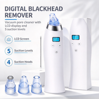 Aspirateur électrique pour points noirs, 5 niveaux, 36-64 kPa, nettoyeur de pores, dispositif d'aspiration de comédons à bulles nano pour le soin de la peau