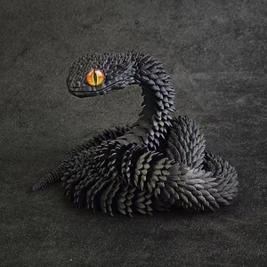 Serpiente Impresa en 3D con Huevo, Ojos Atractivos, Multiarticulada y Móvil, para Decoración de Sala de Estar, Escritorio, Figuras Decorativas, Accesorios para el Hogar - Product Image 6