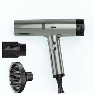 Sèche-cheveux professionnel puissant à moteur DC 1800W, 3 vitesses, 4 réglages de chaleur, ionique négatif, faible bruit, pour usage extérieur - Product Image 5