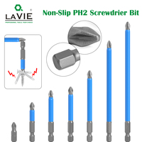 Embouts de tournevis magnétiques antidérapants LAVIE à tige hexagonale 50 mm PH1 2 3 PZ1 2 3 pour perceuse électrique manuelle