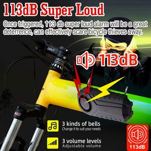Sistema de Alarma Inalámbrico a Prueba de Agua para Bicicleta, Control Remoto, Sensor de Seguridad Antirrobo, 7 Niveles de Sensibilidad - Product Image 4