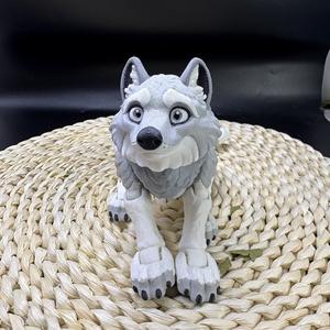 Vashine 3D stampato PLA colorato personalizzato PLA Action Figure <span class=keywords><strong>lupo</strong></span> giocattoli in movimento per bambini giocattolo colorato cristallo flessibile Zoo Toi - Product Image 1