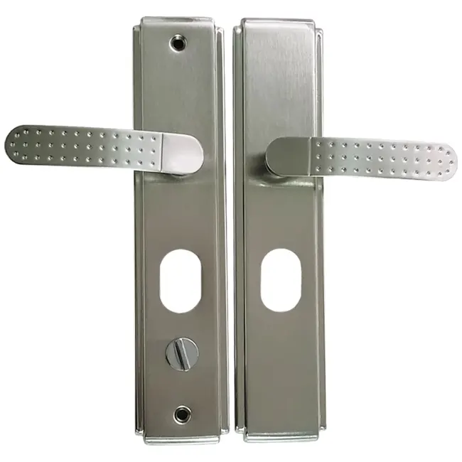 Design moderno di alta qualità in acciaio serratura della porta leva vuota maniglia per porta in alluminio piastra di maniglia cava