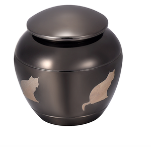Cat Laser Engraved Mini Cremation Urn <strong>for</strong> <strong>Ashes</strong> Stainless Steel Pet Memorial Urn Nameplate <strong>Keepsake</strong> Jewelry Custom - Product Image 5
