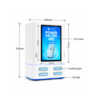 Station de recharge de téléphones portables avec batteries externes partagées, borne de location de powerbanks, chargeurs rapides portables et adaptateurs, distributeur automatique