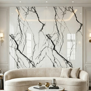 Paneles UV para <span class=keywords><strong>Baño</strong></span>, Láminas de Mármol Mate Impermeables, Revestimiento Delgado de <span class=keywords><strong>Vinilo</strong></span> Plástico Decorativo para Paredes de Cocina de 2-3 mm - Product Image 5