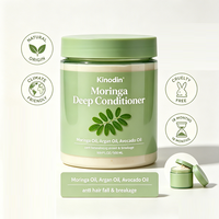 Après-shampoing réparateur intense Moringa à marque privée, enrichi à l'huile d'argan et à la kératine, anti-chute, pour cheveux secs et abîmés, 500 ml, compatible coloration