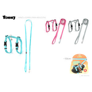 Imbracatura per animali domestici Yommy con guinzaglio da 1,0 cm per conigli, gatti, criceti, con cinturino regolabile per petto e schiena - Product Image 3